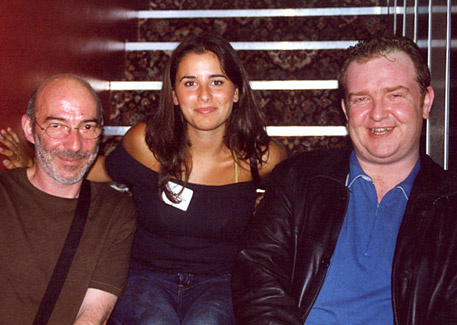 While I was interviewing Richard, Adam was about to leave. But before he left, I took this picture of them both together with Emilie.