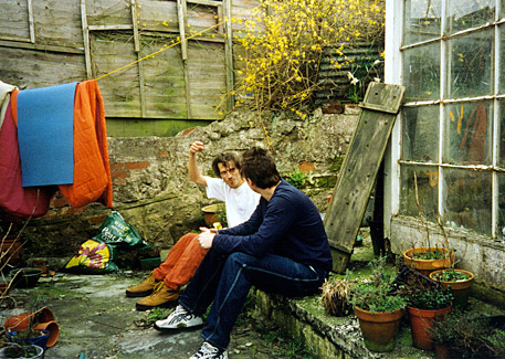 Ben are explaining arrangements in his backyard.